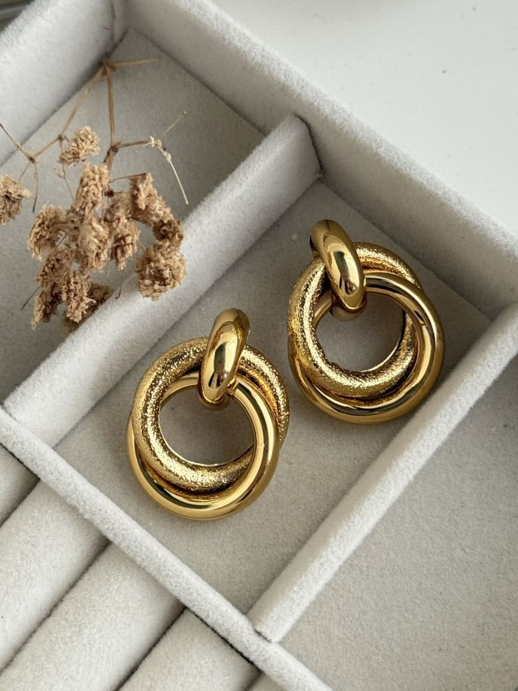Aurex Duo Loop Stud Earrings