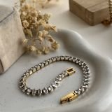 Lunessa Oval Tennis Chain Bracelet