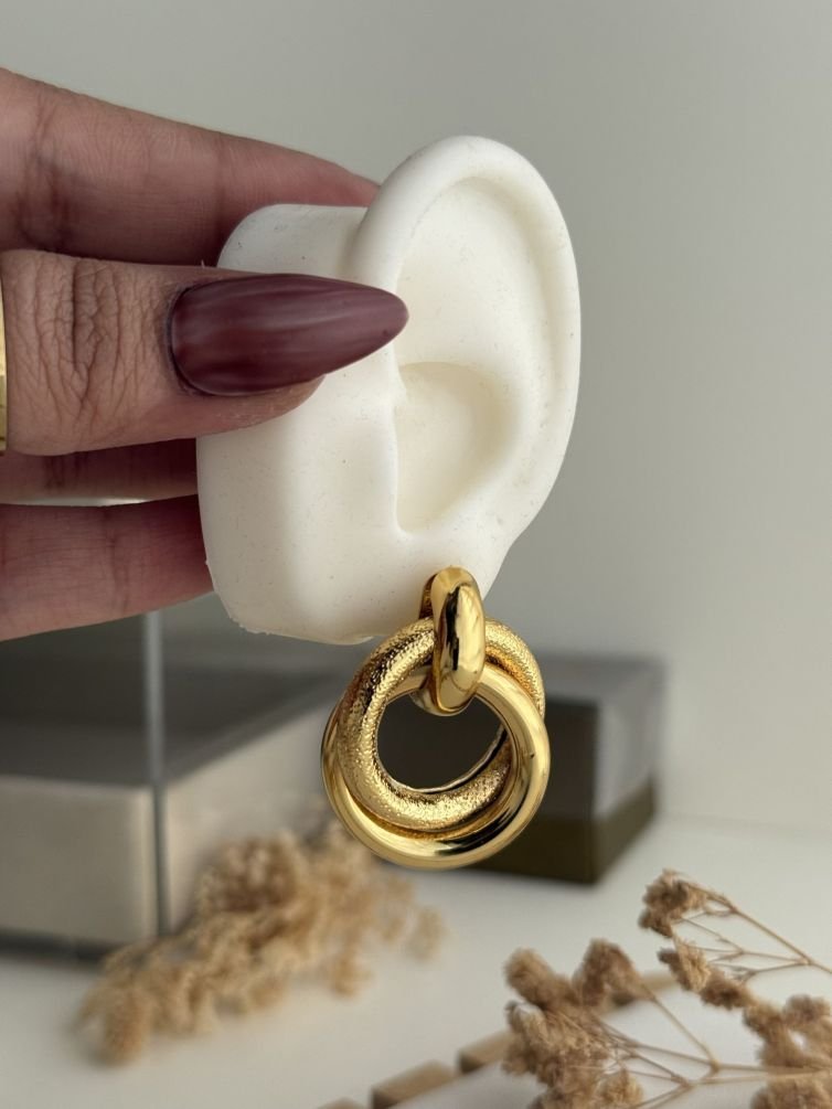 Aurex Duo Loop Stud Earrings