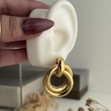 Aurex Duo Loop Stud Earrings