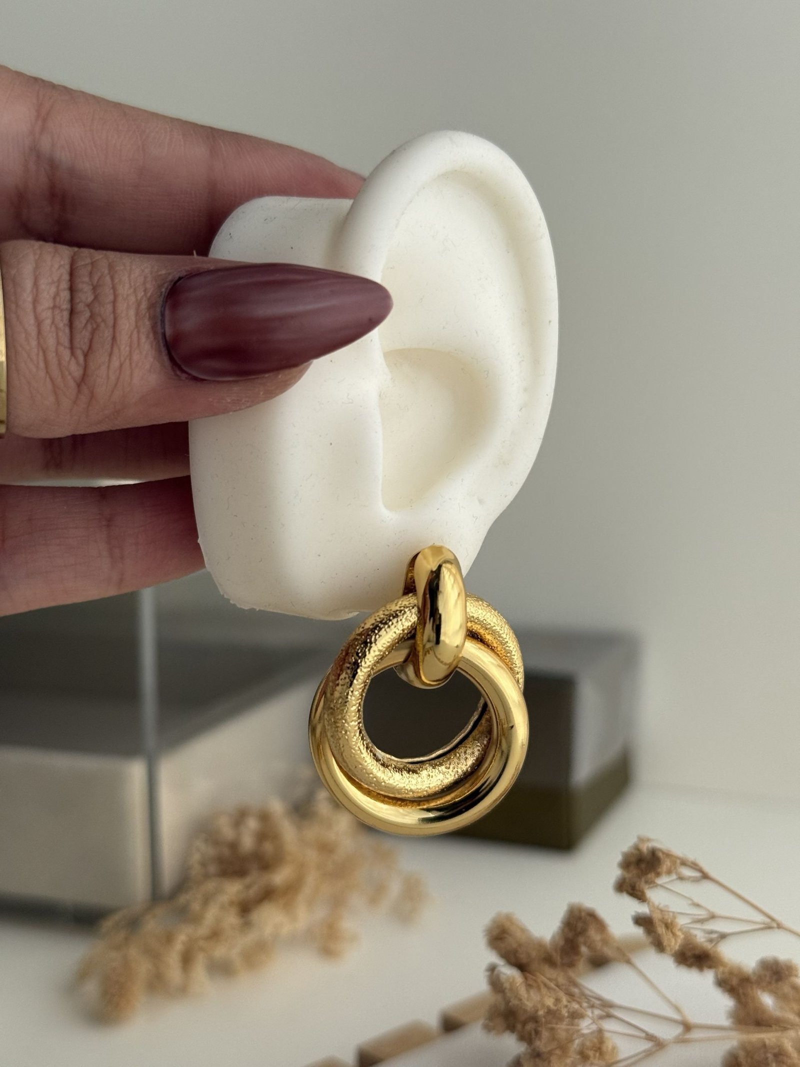 Aurex Duo Loop Stud Earrings