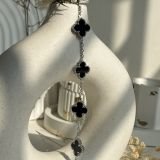 Lunaria Silver Clover Chain Bracelet