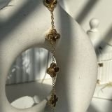 Chrome Clover Charm Chain Bracelet