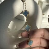 Celestia Pearl Clover Chain Bracelet