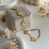 Trinity Aura Clover Chain Bracelet