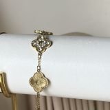 Celestia Crystal Clover Chain Bracelet