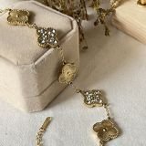 Celestia Crystal Clover Chain Bracelet