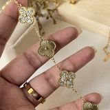 Celestia Crystal Clover Chain Bracelet