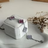 Roselle Chrome Clover Chain Bracelet