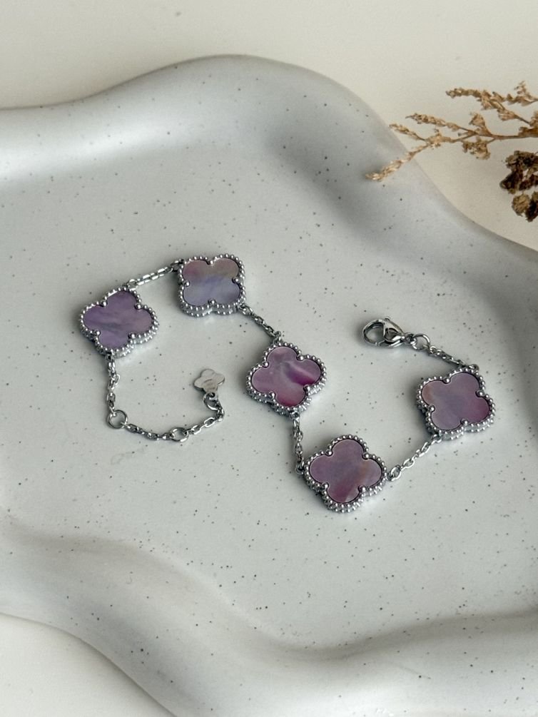 Roselle Chrome Clover Chain Bracelet