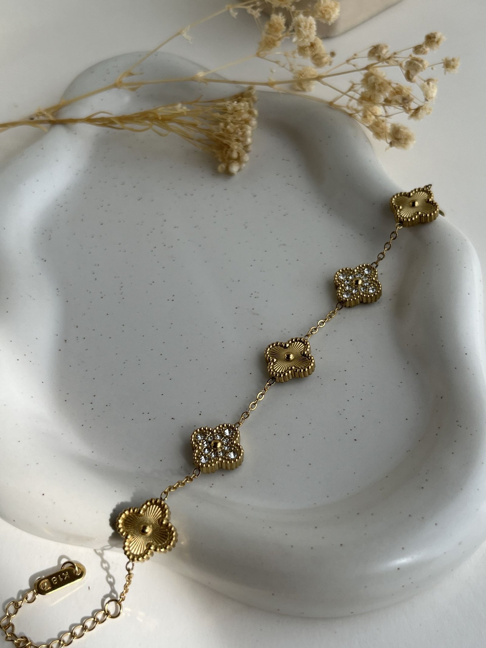 Radiant Clover Crystal Accent Bracelet