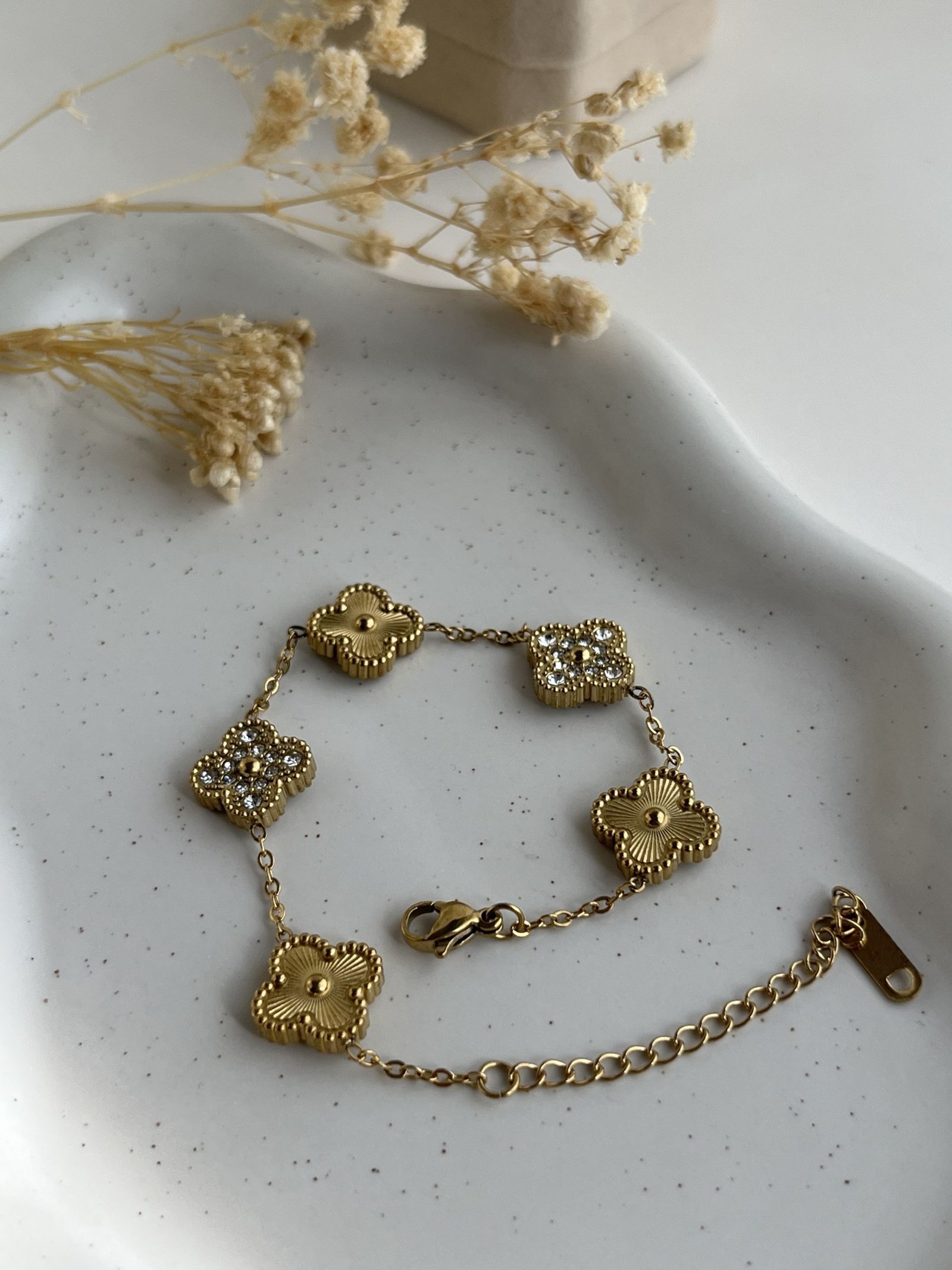 Radiant Clover Crystal Accent Bracelet