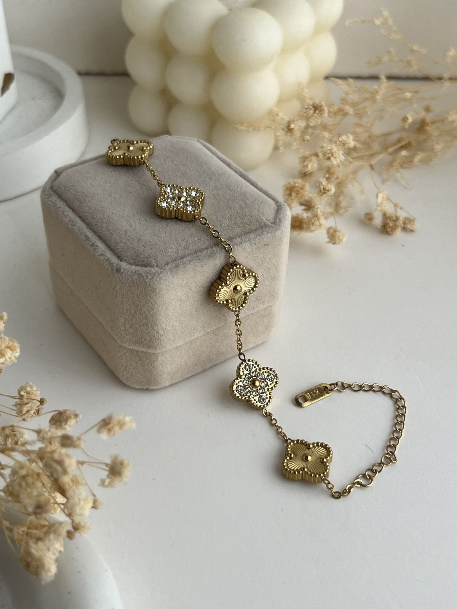 Radiant Clover Crystal Accent Bracelet