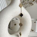 Crystal Clover Duo Charm Bracelet