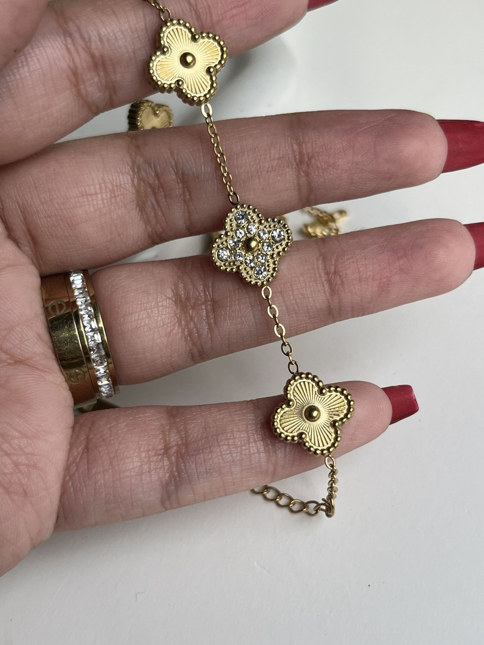 Radiant Clover Crystal Accent Bracelet