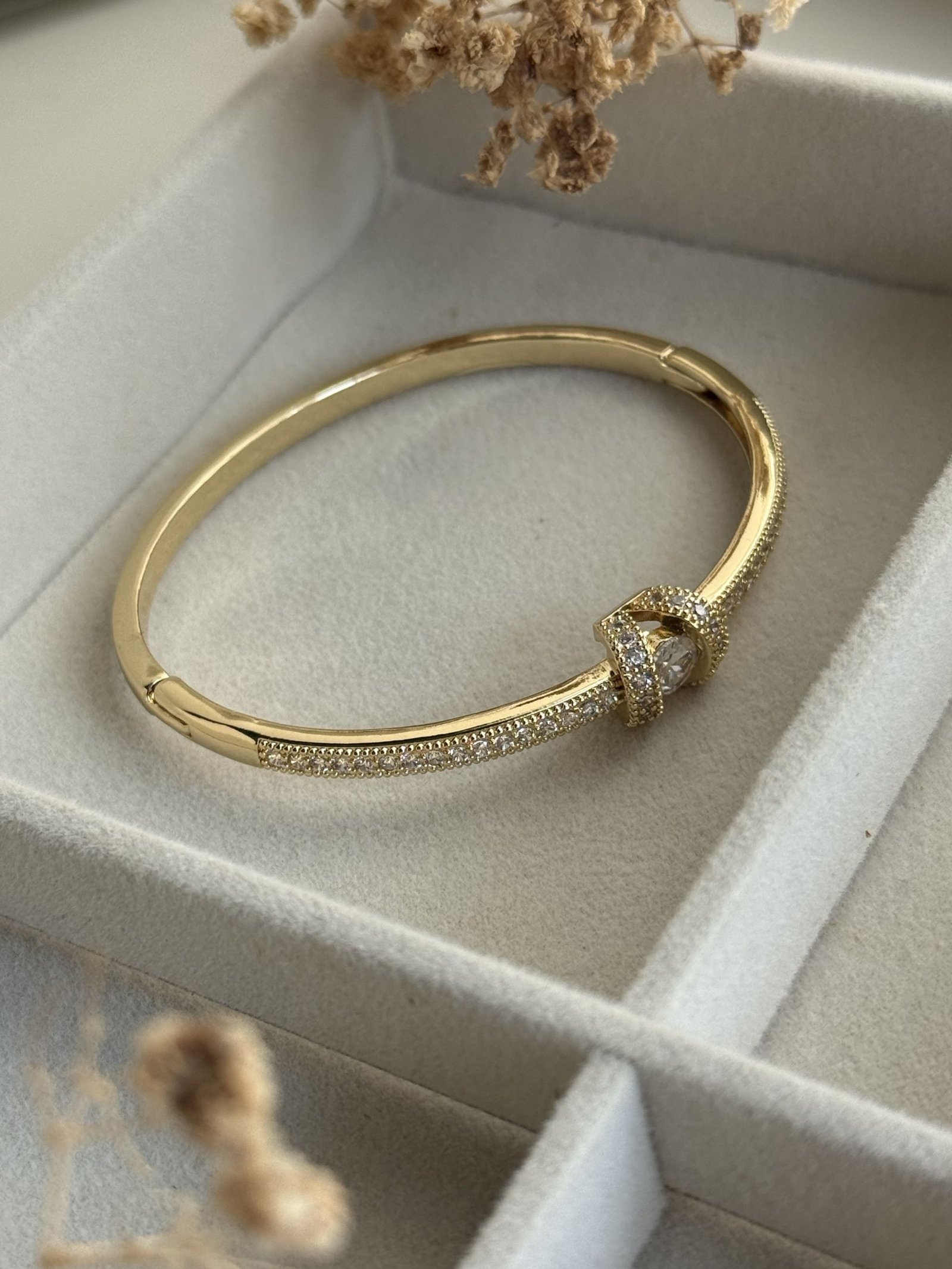 Aurelia Knot Crystal Cuff