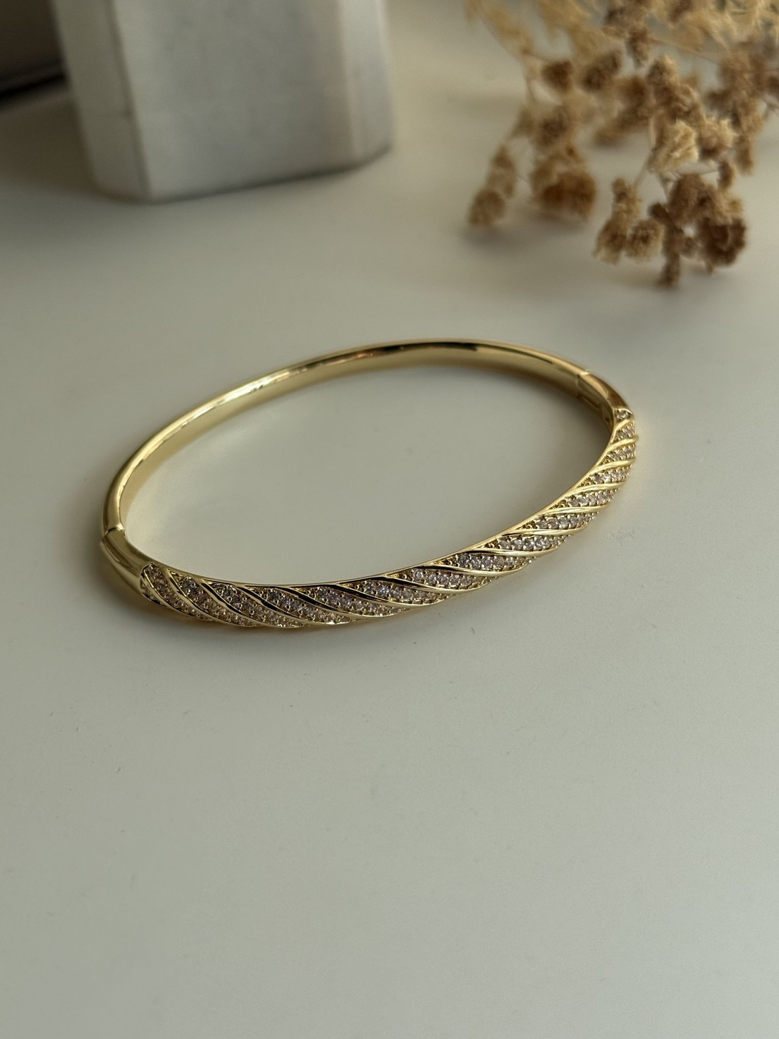 Aurelia Spiral Pavé Cuff