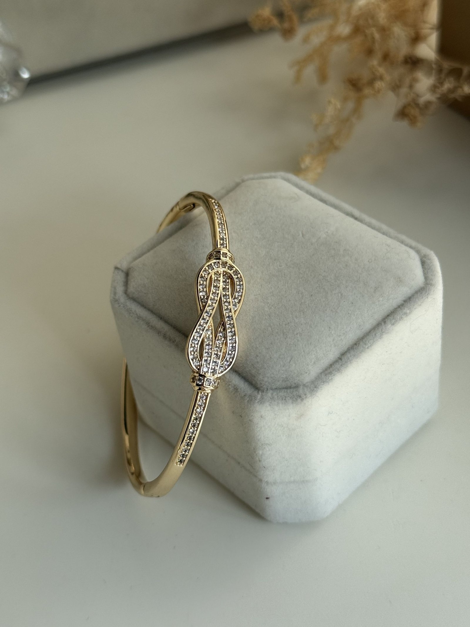 Aurielle Knot Pavé Cuff