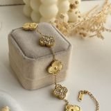 Celestia Crystal Clover Chain Bracelet