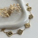 Celestia Crystal Clover Chain Bracelet