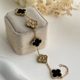 Aurielle Crystal Clover Chain Bracelet