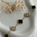 Aurielle Crystal Clover Chain Bracelet