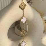 Aurielle Crystal Clover Chain Bracelet