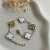 Aurielle Crystal Clover Chain Bracelet