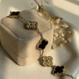 Aurielle Crystal Clover Chain Bracelet