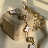 Aurielle Crystal Clover Chain Bracelet