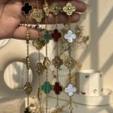 Aurielle Crystal Clover Chain Bracelet