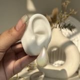 Pearline Curve Teardrop Stud Earrings