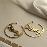 Aurielle Logo Circle Stud Earrings