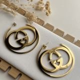 Bellora Double Emblem Hoop Earrings