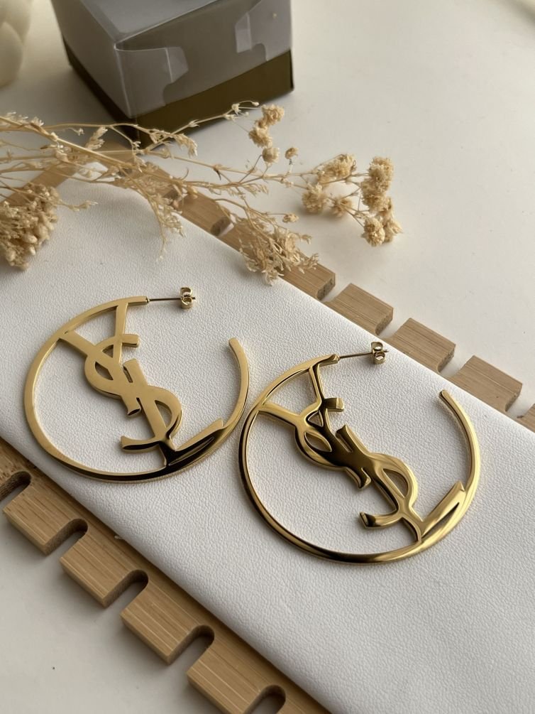 Aurielle Logo Circle Stud Earrings