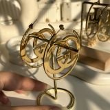 Bellora Double Emblem Hoop Earrings