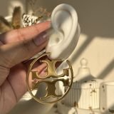 Aureva Emblem Circle Hoop Earrings