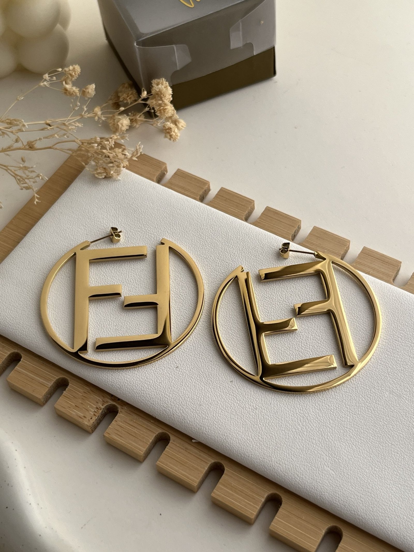 Elyra Monogram Circle Hoop Earrings