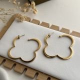 Aurielle Clover Hoop Earrings