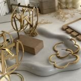 Lunéva Monogram Circle Hoop Earrings