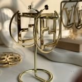 Elyra Monogram Circle Hoop Earrings