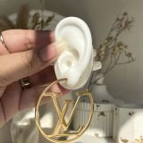 Lunéva Monogram Circle Hoop Earrings