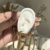 Elyra Monogram Circle Hoop Earrings