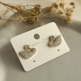 Aurelia Swan Crystal Stud Earrings