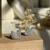 Aurelia Swan Crystal Stud Earrings