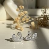 Aurelia Swan Crystal Stud Earrings