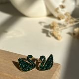 Luminé Swan Crystal Stud Earrings