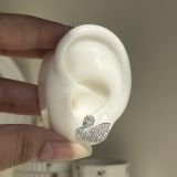 Aurelia Swan Crystal Stud Earrings