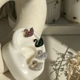 Luminé Swan Crystal Stud Earrings