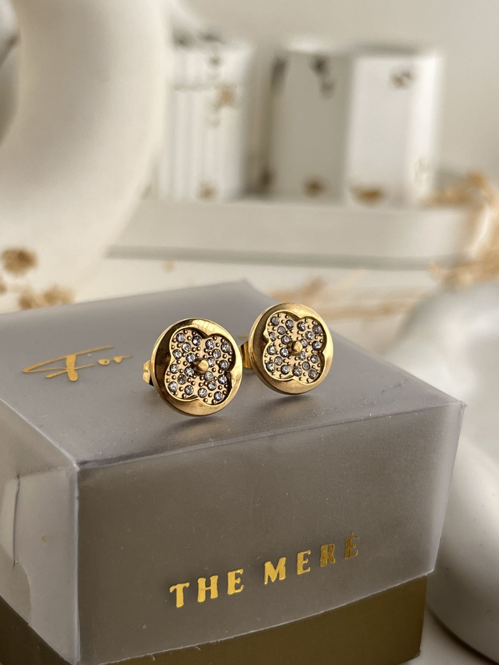 ClovΓ©ra PavΓ© Stud Earrings